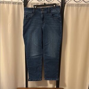 Maurices Blue Ankle Cropped Jeans with Subtle Fading